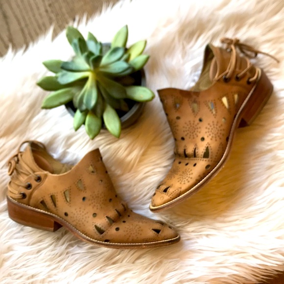 Anthropologie Musse & Cloud Anisse Brown Leather Ankle Boot 6 … - Picture 3 of 10
